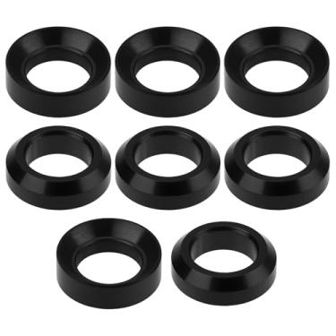Imagem de LT Easiyl 8 peças M6 arruelas de freio de titânio côncavas compatíveis com XT 6.1x3mm 10x5.5mm preto