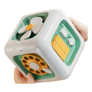 Imagem de Cubo Dado Brinquedo Educativo Para Bebê 6 Em 1, Montessori