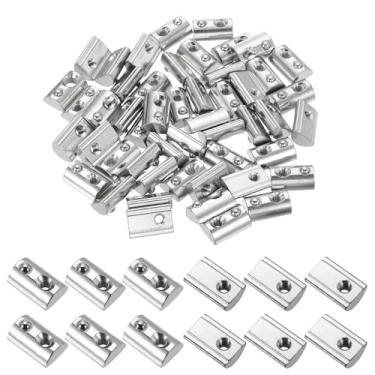 Imagem de PATIKIL M5 Rolos Meio Redondos em Porcas de Mola, 50 Peças Série 4545 de Aço Carbono Porcas de Mola para Perfil de Extrusão de Alumínio de 10 mm Impressora 3D Ferramentas DIY Montagem de Móveis, Prata