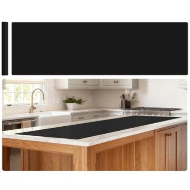 Imagem de Gartful Tapetes de silicone de 199,9 cm x 59,9 cm para bancada de cozinha, 1,3 mm de espessura, protetor de bancada antiderrapante à prova d'água para ilha de cozinha, jogo americano, tapete de