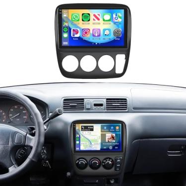 Imagem de Rádio automotivo 4G + 128G para Honda CRV 1997-2001 estéreo de 9 polegadas, tela sensível ao toque, sem fio, CarPlay/Android Auto, Android 15, Bluetooth, DSP, FM/RDS GPS, WiFi, SWC, AHD, câmera de