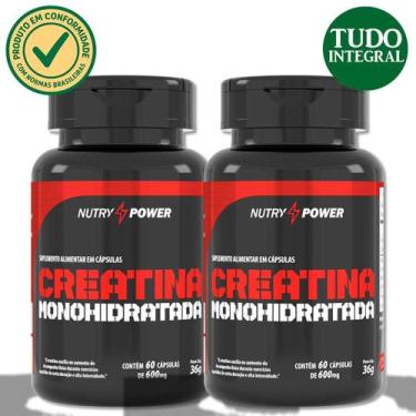 Imagem de Kit 2 Creatina Monohidratada 600mg 60 Cáps Nutry Power - Apisnutri