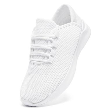 Imagem de Sapatos WYGRQBN femininos, tênis de caminhada, tênis modernos, brancos