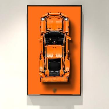 Imagem de WETCEAOM Painel De Exposição Para Lego Technic Porsche 911 Gt3 Rs 42056, Ideias Presente Entusiastas Suporte Parede Carro, Compatível Com Moldura, Apenas 19,7 X 31,5 Pol.