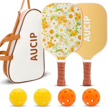 Imagem de Pickleball Paddles, USAPA Approved Pickleball Paddles Set of 2, Polypropylene Honeycomb Core, Fiberglass Pickleball Set with 2 Pickleball Rackets, 4 Pickleballs, 1 Bag