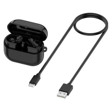 Imagem de GOWENIC Estojo de Carregamento de Fone de Ouvido, Adequado para Buds 3 Pro SM R630, Com Bateria de 590mAh e Carregamento Sem Fio Tipo C, Display de Luz LED, Design à Prova de Queda (BLACK)