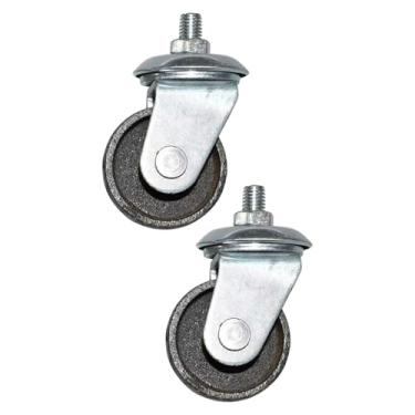 Imagem de KiBcsLic 1 par de rodas giratórias genéricas para macacos de piso, acessórios de fácil instalação para macacos de piso de 3 e 4 toneladas, Rosca 12mm
