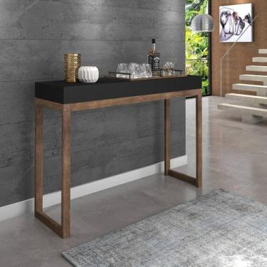 Imagem de Aparador Sala De Jantar Planalto De Madeira Bar Balcão Preto Cor - D+7