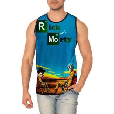 Imagem de Camiseta Regata Rick And Morty Breaking Bad Ref:608 - smoke, Preto, G