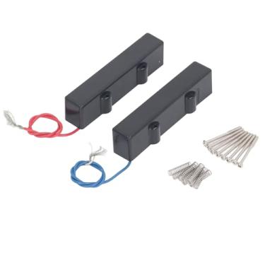 Imagem de Captador de baixo elétrico de 5 cordas profissional de substituição de estilo aberto para baixistas de jazz, ímãs de cerâmica, plástico, metal, 2 peças