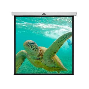 Imagem de Tela de Projeção Retrátil, SUMAY, TRQS110 45, Branco/Preto