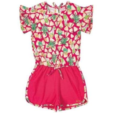 Imagem de Macaquinho Infantil Cocos Pink Quimby-Feminino