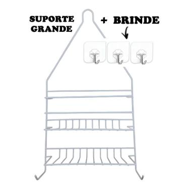 Imagem de Suporte Porta Shampoo 2 Andares Grande Registro Banheiro Box