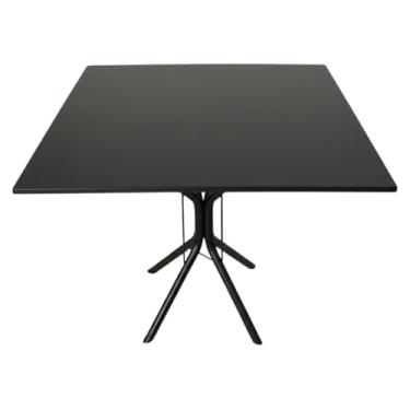Imagem de Mesa De Jantar Ana Tamanhos de 70x80x90cm Tampo Redondo ou Quadrado Para 4 Lugares MDF (PRETO, 70CM TAMPO QUADRADO)