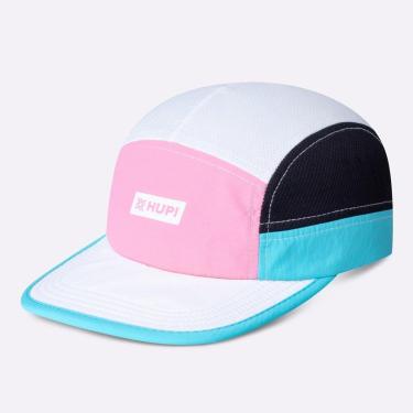 Imagem de Boné para Corrida HUPI Run Supreme Unissex Branco/Rosa-Unissex