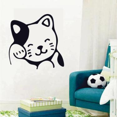 Imagem de Adesivo de Parede Decorativo Pet Cat Gatinho Fofinho - V3 Shop