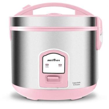 Imagem de Panela De Arroz Elétrica Rosa Britânia 10 Xícaras BPAE10C 220V, 220V