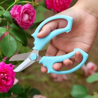 Imagem de Tesoura de jardim, tesoura de poda, ferramentas de jardim para flores, galhos e folhas, ferramentas manuais de jardinagem, tesouras florais de aço inoxidável espessas