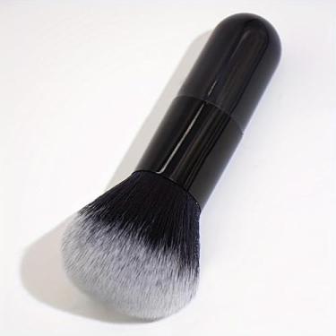 Imagem de Pincel profissional de maquiagem em pó solto, cerdas sintéticas, pó de mistura de pluffy, corretivo cosmético, pincel de maquiagem blush (preto)