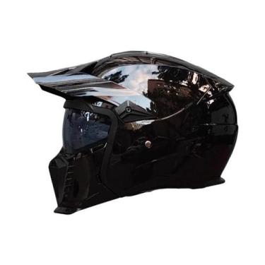 Imagem de Capacete De Motocicleta Retrô Aprovado Pelo DOT Modular Multifuncional