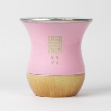 Imagem de Cuia Chimarrão 200ml Rosa Black Erva