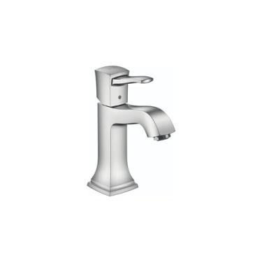 Imagem de hansgrohe Torneira para pia de banheiro clássica Metropol 1 alça 1 20 cm de altura cromada, 31300001