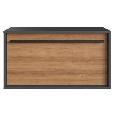 Imagem de Gabinete Para Banheiro 01 Gaveta 80cm Proddy Mel Grafite - MILANI MOVE