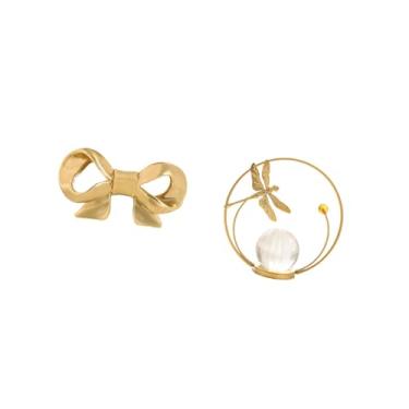 Imagem de Fenteer Puxador de Móveis Escultura em Metal com Laço E Bola de Cristal para Mesa, Armário, Gaveta, Cômoda, Banheiro, Quarto, Sala de Estar E Escritório