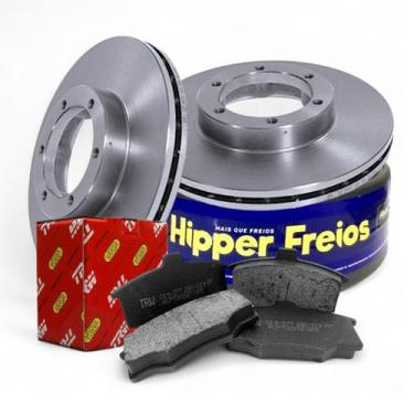 Imagem de Kit Disco Freio Ventilado Pastilha TRW Belina Pampa - HIPPER FREIOS