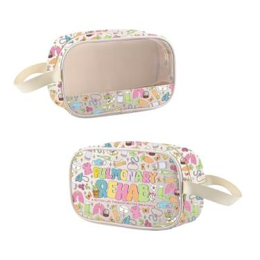 Imagem de MEIKIUP Bolsa de maquiagem transparente pulmonologista, presentes para terapeuta respiratório, pneumologista, equipe, maquiagem, viagem, bolsa de higiene pessoal, CMB pulmonar