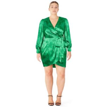 Imagem de City Chic Vestido de coquetel feminino plus size - Sara, Verde brilhante, 48