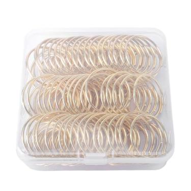 Imagem de Zerodis Porta-cartões Redondos de Metal Com 50 Pacotes, Mini Suporte para Números de Mesa Com Design Elegante, Porta-cartões de Nome para Festa de Casamento, Braçadeira de Exibição de (GOLD)