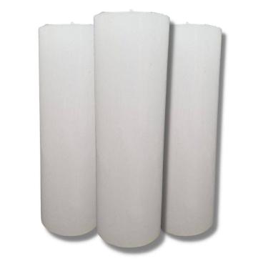 Imagem de 12 Velas 7 Dias Branca 200Gr 100% Parafina Pura No