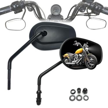Imagem de Espelhos retrovisores de motocicleta M8 de ajuste 360 compatíveis com HD Sportster 1200 Iron 883, Street Glide, Road Glide, Road King, Fat bob, Street Bob, Ultra Classic Limited, Dyna Low Rider
