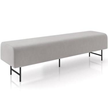 Imagem de Puff Recamier Decorativo Com Pés Industrial 160cm Novara P05 Veludo Ci