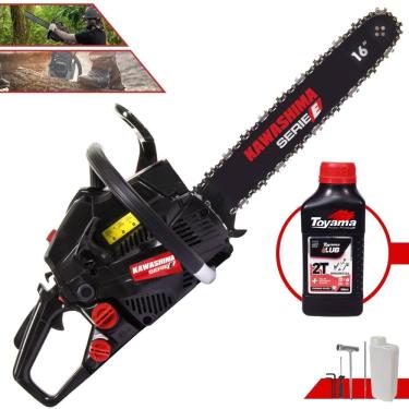 Imagem de Motosserra Kawashima Kcs 400e à Gasolina 37cc Com Sabre 16 Polegadas - 3300590 + Óleo Toyama Fg50