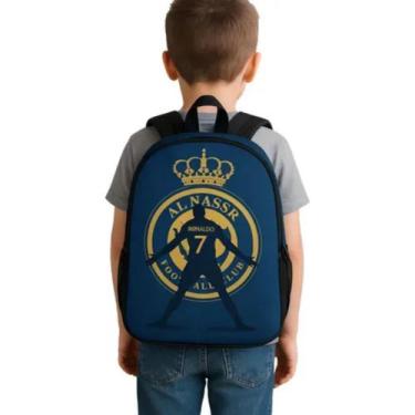 Imagem de Mochila CR7 Cristiano Ronaldo Preta Estampa Moderna Escolar, Cr7 All N