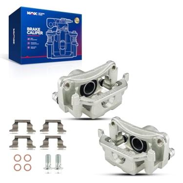 Imagem de KAX Conjunto de pinça de freio a disco compatível com INFINITI/Nissan-2005-2008 G35, 2009-2010 G37, 2006-2009 M35; 350Z; M45, 2009 370Z, par dos lados traseiro esquerdo e direito