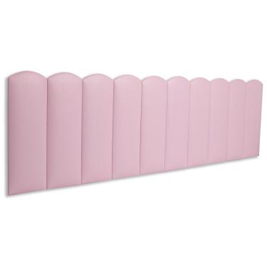 Imagem de Cabeceira King Kit 10 Placas Modelo Nuvem - Courino Rosa