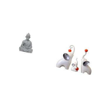 Imagem de Fenteer Estátua de Elefante, Macaco, Buda, Figura Budista Colecionável, Miniatura, Escultura de Sun Wukong, Artesanato Animal, Decoração de Mesa, Estatuetas D