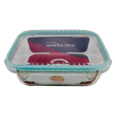 Imagem de Pote De Vidro Hermético Retangular 1520 Ml - Ad Importação