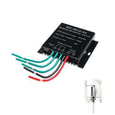 Imagem de 12v,HYZHANHONG Controlador de Gerador de Turbina Eólica 12V/24V/48V 14000W, Regulador de Carregamento de Bateria à Prova de Água para Turbina Eólica Vertical Doméstica (Preto)