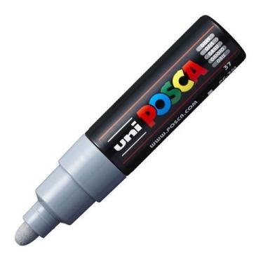 Imagem de Caneta Posca PC-7M Marcador Uni ball - UNI-BALL,  CINZA