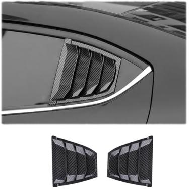 Imagem de MUXEE 2 peças de persianas de janela traseira para saída de ar para MAZDA 3 Axela 2014 2015 2016 2017 2018 - Acessórios esportivos de fibra de carbono ABS.
