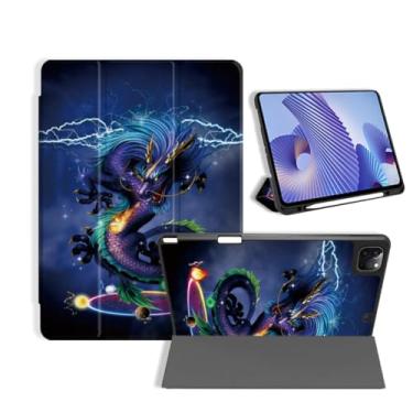 Imagem de Compatível com Apple iPad 9ª 8ª geração, capa protetora fina de 10,2 polegadas com suporte, dragão