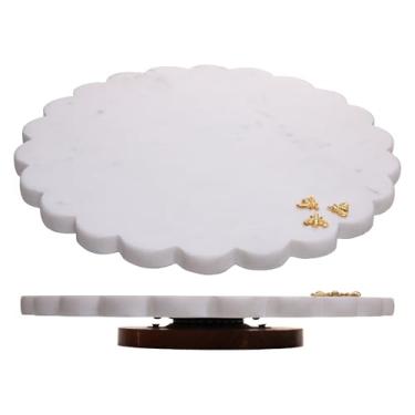 Imagem de WOLFF - Tábua Redonda Giratória Decorativa New Bee 30,5cm x 3,5cm Mármore