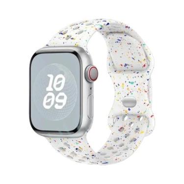 Imagem de Pulseira De Borracha Colorida Para Apple Watch Band 44mm 45mm 46mm 49m