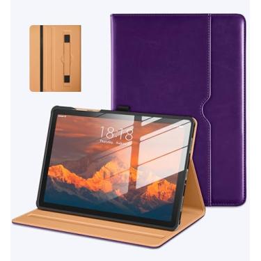 Imagem de DTTO Capa para Samsung Galaxy Tab A11+/A11 Plus/A9+ Plus de 11 polegadas (2023/2025), capa fólio de couro premium com alça de mão para visualização em vários ângulos e despertar/hibernar