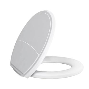 Imagem de Assento Sanitário Almofadado Oval Universal, Tampa Vaso Classic, Polietileno, 44x38cm, Fechamento Convencional