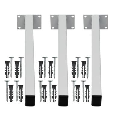 Imagem de Kit 3 Suportes Mão Francesa 30cm Grapa Para Pia De Parafusar Parede Granito Balcão Microondas Banheiro Lavanderia (Branca)